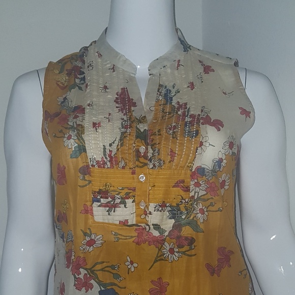 Floral print sleeveless top - Plus Size - Picture 1 of 3